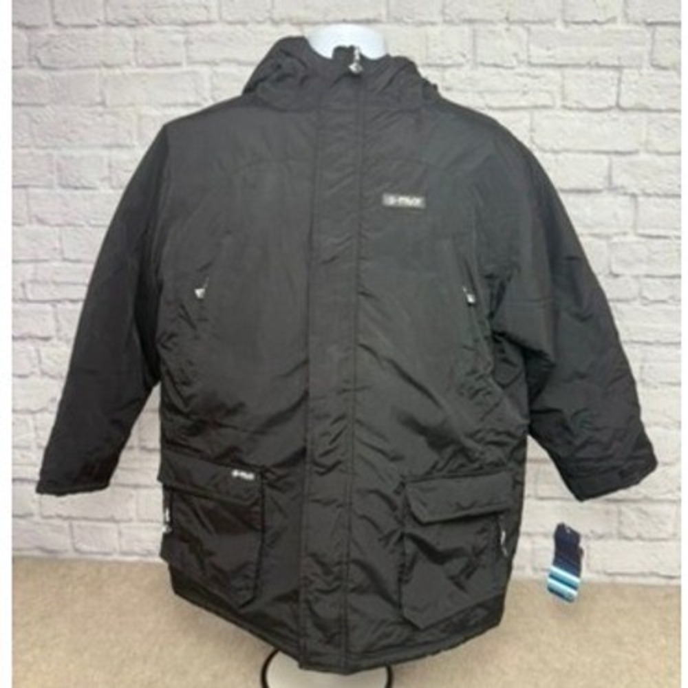 Vintage Y2K Enyce Men's Insulated Hooded Parka Jacket Black Down Size M NWT